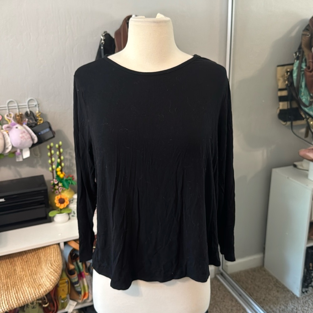 Black Flowy Old Navy Long Sleeve